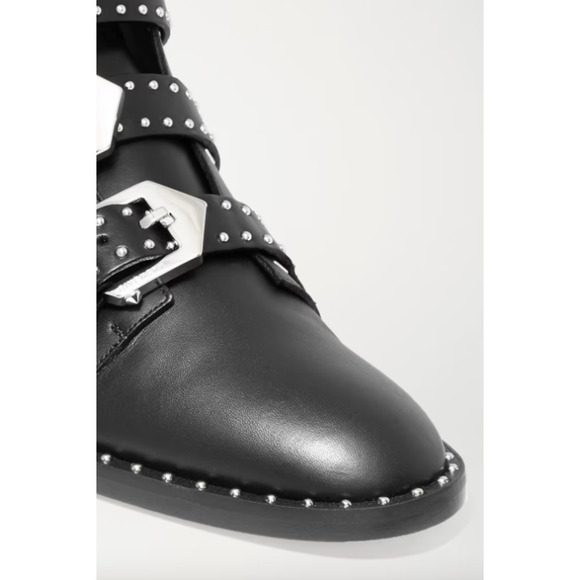 Givenchy Elegant Studded Leather Ankle Combat Boots - Picture 8 of 17